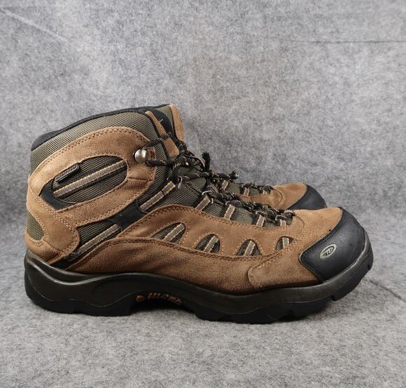 Hi Tec Shoes Mens 12 Hiking Boot Leather Waterproof Lace Up Combat Utility Brown main image 5